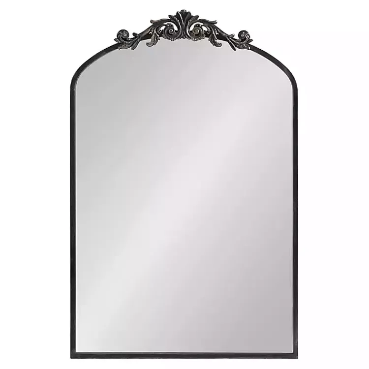Kirklands Home Decorative Mirrors|Arendahl Arched Mirror, 24x36 in. Black
