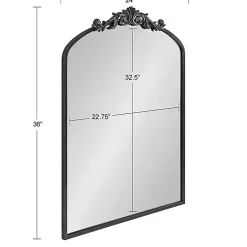 Kirklands Home Decorative Mirrors|Arendahl Arched Mirror, 24x36 in. Black