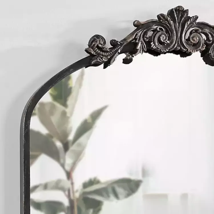 Kirklands Home Decorative Mirrors|Arendahl Arched Mirror, 24x36 in. Black