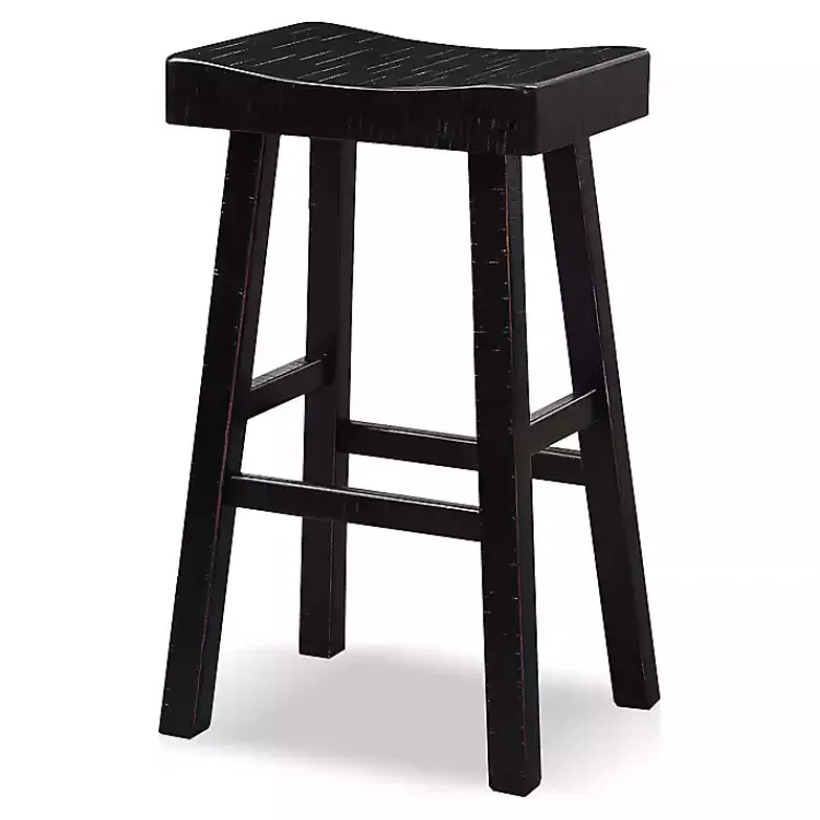 Kirklands Home Bar Stools & Counter Height Stools|Backless Cooper Bar Stools, Set of 2 Black