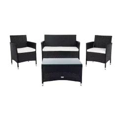 Kirklands Home Outdoor Sets|Black Box Wicker 4-pc. Outdoor Living Set