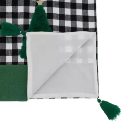 Kirklands Home Table Linens|Black Buffalo Check Christmas Tree Table Runner