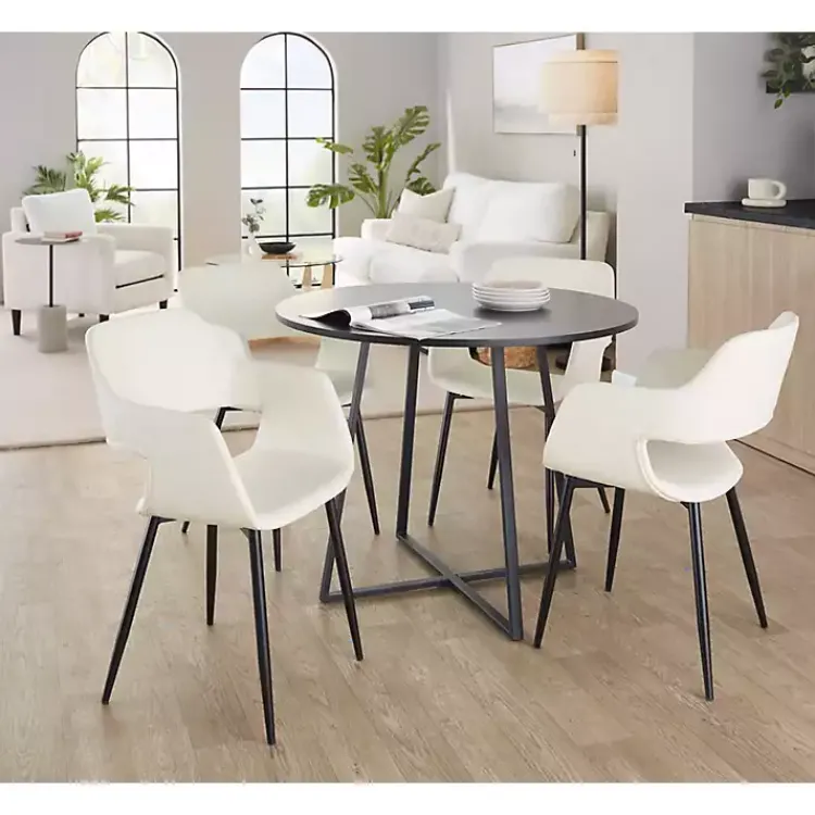 Kirklands Home Dining Tables|Canary Cosmo Round Dining Table Black