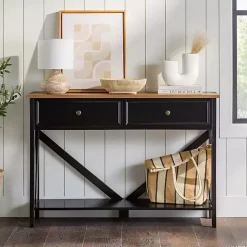 Kirklands Home Console Tables|Cara Console Table Black