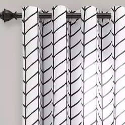 Kirklands Home Curtains & Drapes|Chevron 2-pc. Curtain Panel Set, 84 in. Black