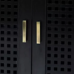 Kirklands Home Cabinets & Sideboards|Contemporary Lattice Doors Sideboard Black
