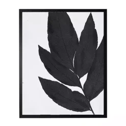Kirklands Home Framed Art|Black Cropped Leaf I Framed Art Print