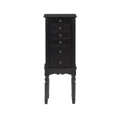 Kirklands Home Dressers & Chests|5-Drawer Ollie Petite Jewelry Armoire Black