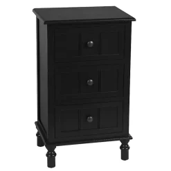 Kirklands Home Accent & End Tables|3-Drawer Winnie Accent Table Black