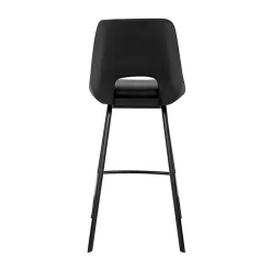Kirklands Home Bar Stools & Counter Height Stools|Faux Leather Carise Swivel Bar Stool Black