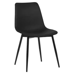 Kirklands Home Dining Chairs|Faux Leather Monte Dining Chair Black