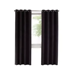 Kirklands Home Curtains & Drapes|Faux Suede out Curtain Panel, 84 in. Black