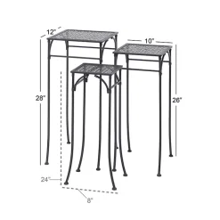 Kirklands Home Planters|Garden 3-pc. Plant Stand Set Black