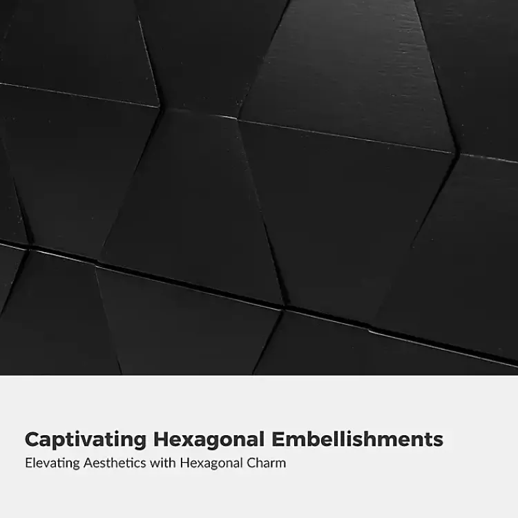 Kirklands Home Nightstands|Geometric 2-Drawer Charging Nightstand Black