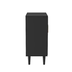 Kirklands Home Cabinets & Sideboards|Geometric Gold Handle Cabinet Black