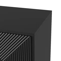 Kirklands Home Cabinets & Sideboards|Geometric Gold Handle Cabinet Black