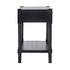 Kirklands Home Accent & End Tables|Geometrical Industrial Pull Accent Table Black