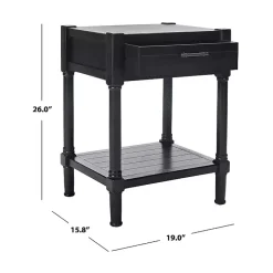 Kirklands Home Accent & End Tables|Geometrical Industrial Pull Accent Table Black