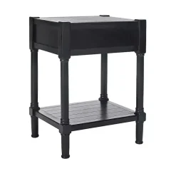 Kirklands Home Accent & End Tables|Geometrical Industrial Pull Accent Table Black