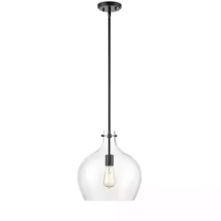 Kirklands Home Chandeliers & Pendant Lighting|Black Glass Globe Pendant Light