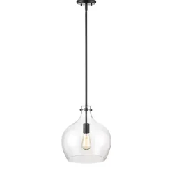 Kirklands Home Chandeliers & Pendant Lighting|Black Glass Globe Pendant Light