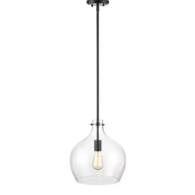 Kirklands Home Chandeliers & Pendant Lighting|Black Glass Globe Pendant Light