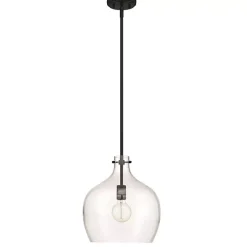 Kirklands Home Chandeliers & Pendant Lighting|Black Glass Globe Pendant Light