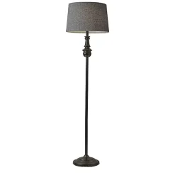 Kirklands Home Floor Lamps|Black Herringbone Floor Lamp Gray