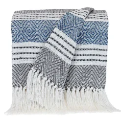Clearance Herringbone Multi Striped Throw Blankets & Throws