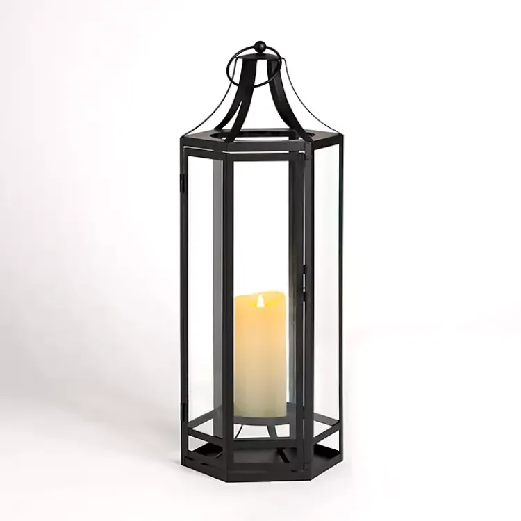 Best Hexagon Iron and Glass Lantern, 24 in. Lanterns