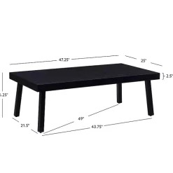 Kirklands Home Outdoor Tables|Holland Outdoor Coffee Table Black