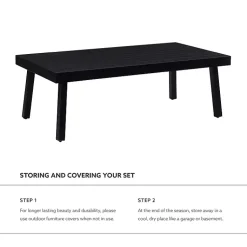 Kirklands Home Outdoor Tables|Holland Outdoor Coffee Table Black