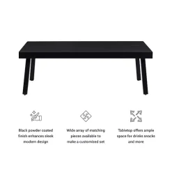 Kirklands Home Outdoor Tables|Holland Outdoor Coffee Table Black