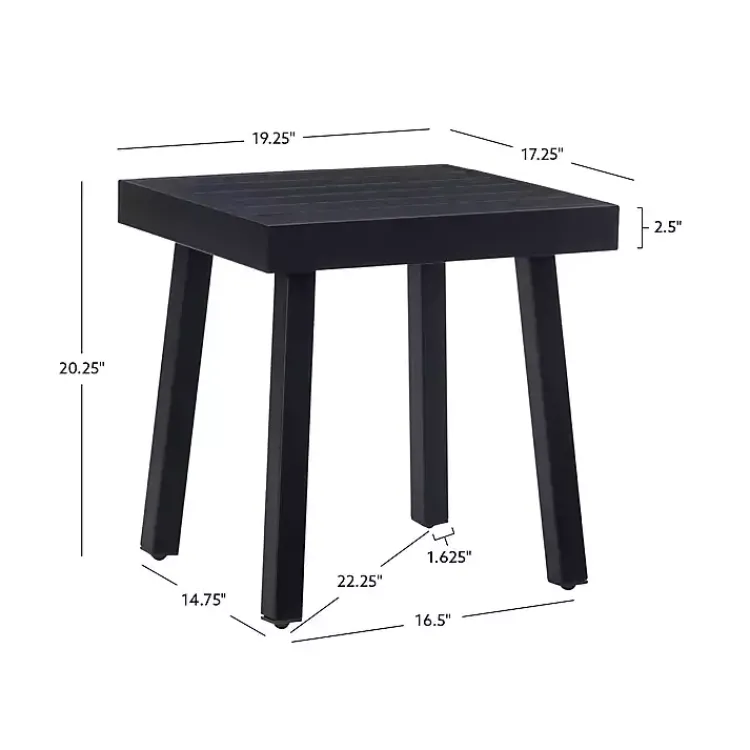 Kirklands Home Outdoor Tables|Holland Outdoor Side Table Black