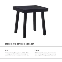 Kirklands Home Outdoor Tables|Holland Outdoor Side Table Black