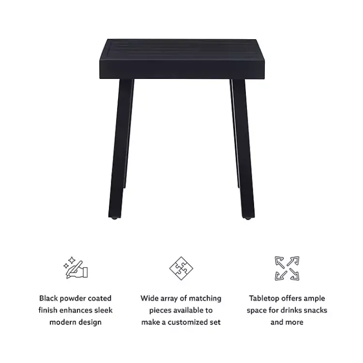 Kirklands Home Outdoor Tables|Holland Outdoor Side Table Black