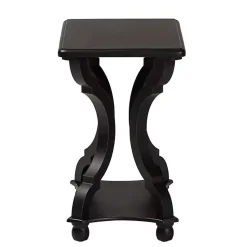 Kirklands Home Accent & End Tables|Hourglass Wood Accent Table Black