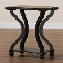 Kirklands Home Accent & End Tables|Hourglass Wood Accent Table Black
