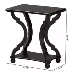 Kirklands Home Accent & End Tables|Hourglass Wood Accent Table Black
