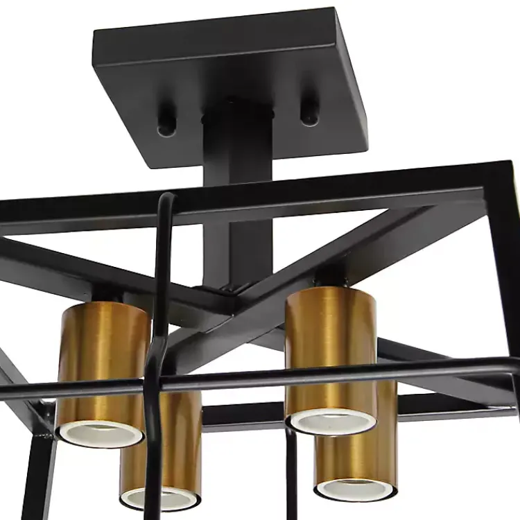 Kirklands Home Flush Mount Lighting|Ironhouse Flush Mount Light Black