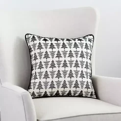 Outlet Black Jacquard Trees Christmas Pillow Christmas Pillows