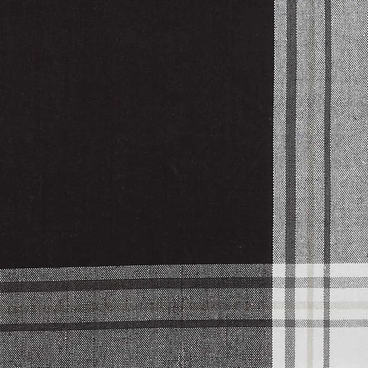 Kirklands Home Table Linens|Black Long Stripe Bordered Table Runner, 72 in.