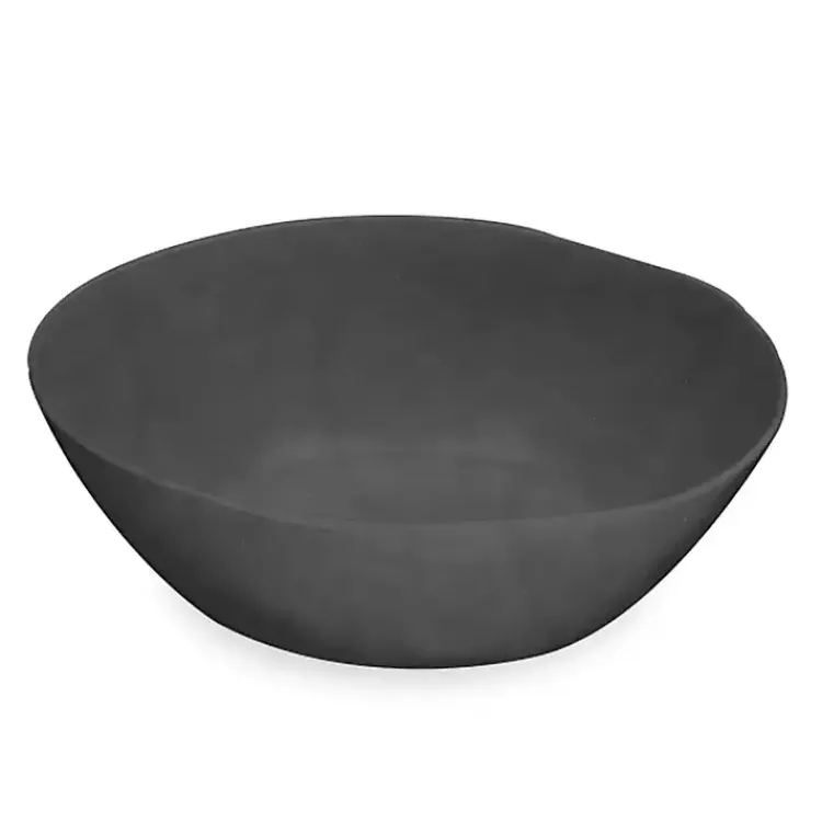 Kirklands Home Outdoor Dining|Black Melamine Santal Serving Bowl