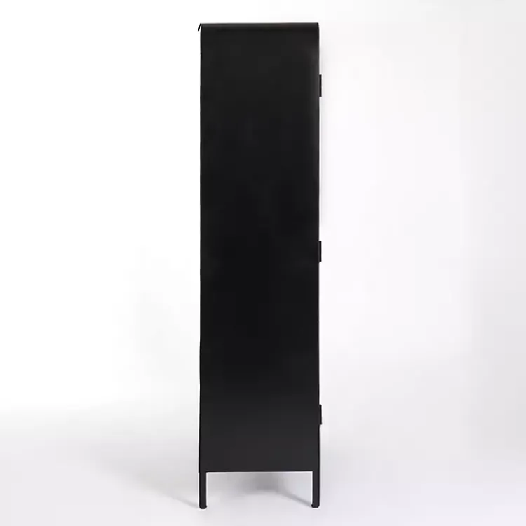 Kirklands Home Cabinets & Sideboards|Metal & Glass 2-Door Bentley Cabinet Black