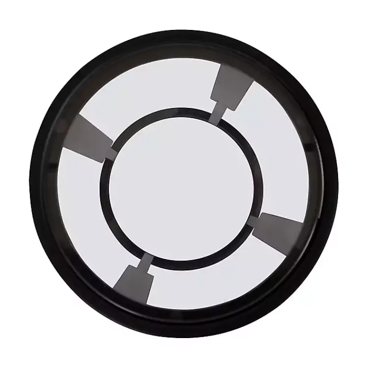 Kirklands Home Accent & End Tables|Metal & Glass Ravalli Drink Table Black