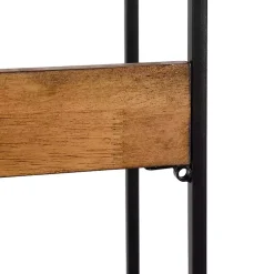 Kirklands Home Shelves|Black Metal & Rustic Wood Tiered Wall Shelf