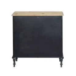 Kirklands Home Cabinets & Sideboards|Black Metal and Brown Wood Storage Cabinet