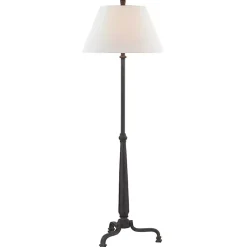 Kirklands Home Floor Lamps|Black Metal Antique Randy Floor Lamp White