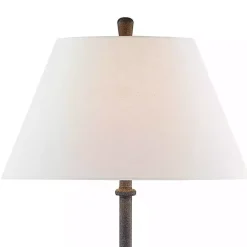 Kirklands Home Floor Lamps|Black Metal Antique Randy Floor Lamp White