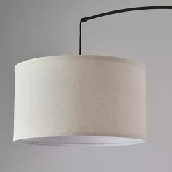 Kirklands Home Floor Lamps|Black Metal Arch Modern Floor Lamp White